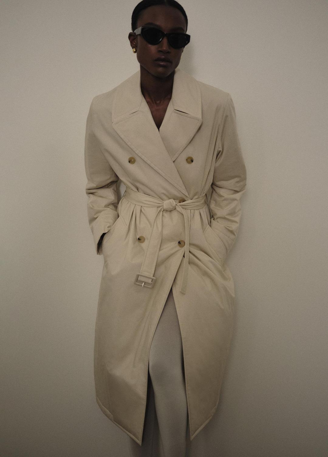 Padded Cotton Long Coat in Coats WHITE TEA | VINCE Women