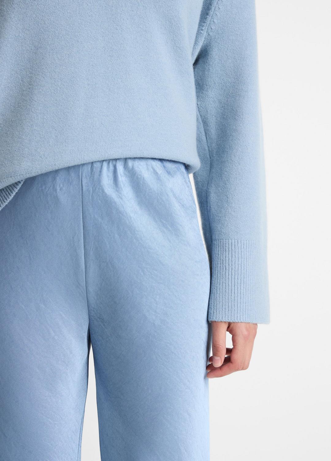 Colette High-Rise Fluid Satin Bias Pant in Trousers PACIFIC | VINCE Women