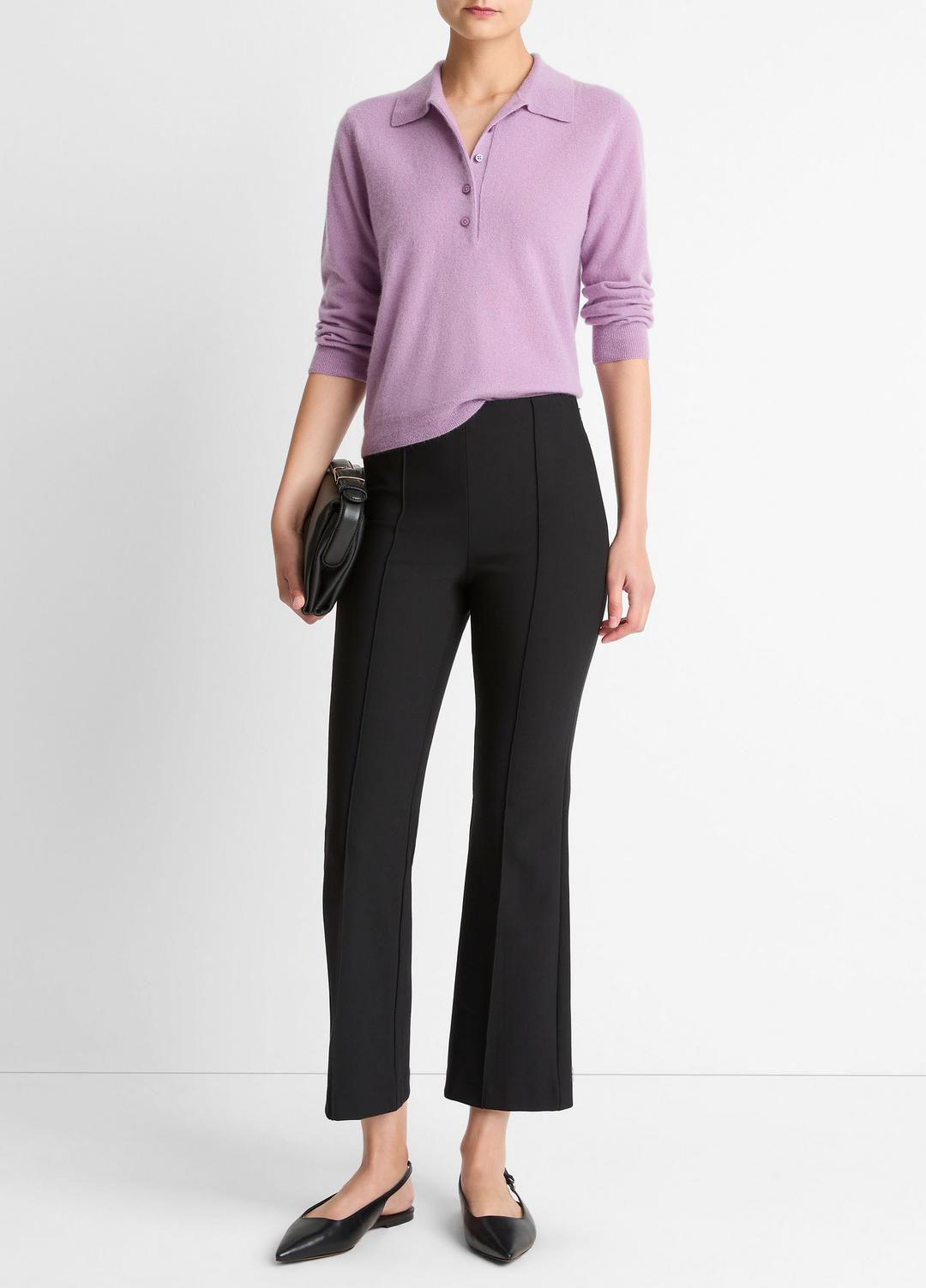 Cashmere-Silk Polo Sweater in Cashmere MULBERRY | VINCE Women