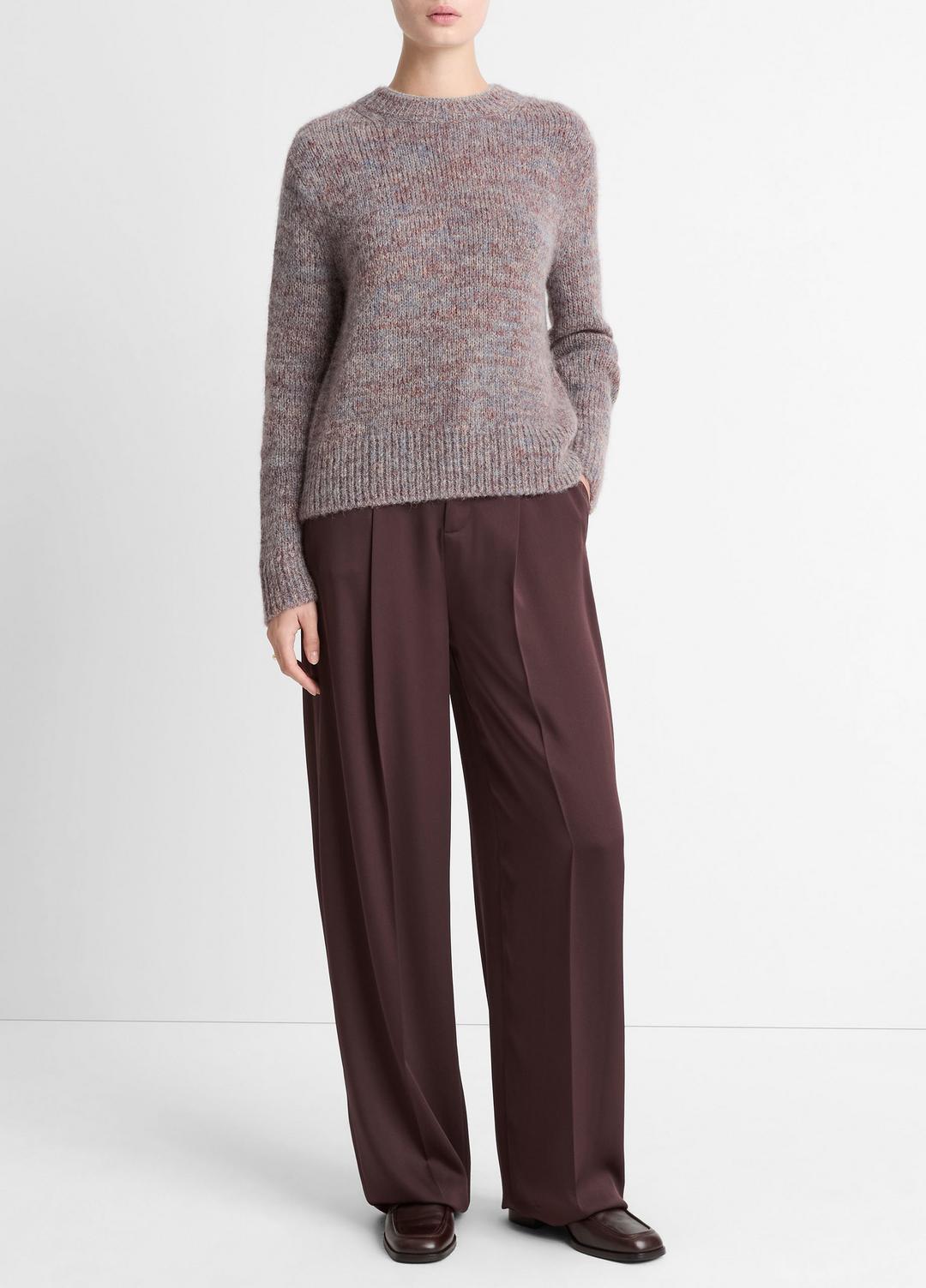 Marled Crew Neck Sweater in Crew Neck COGNAC COMBO | VINCE Women