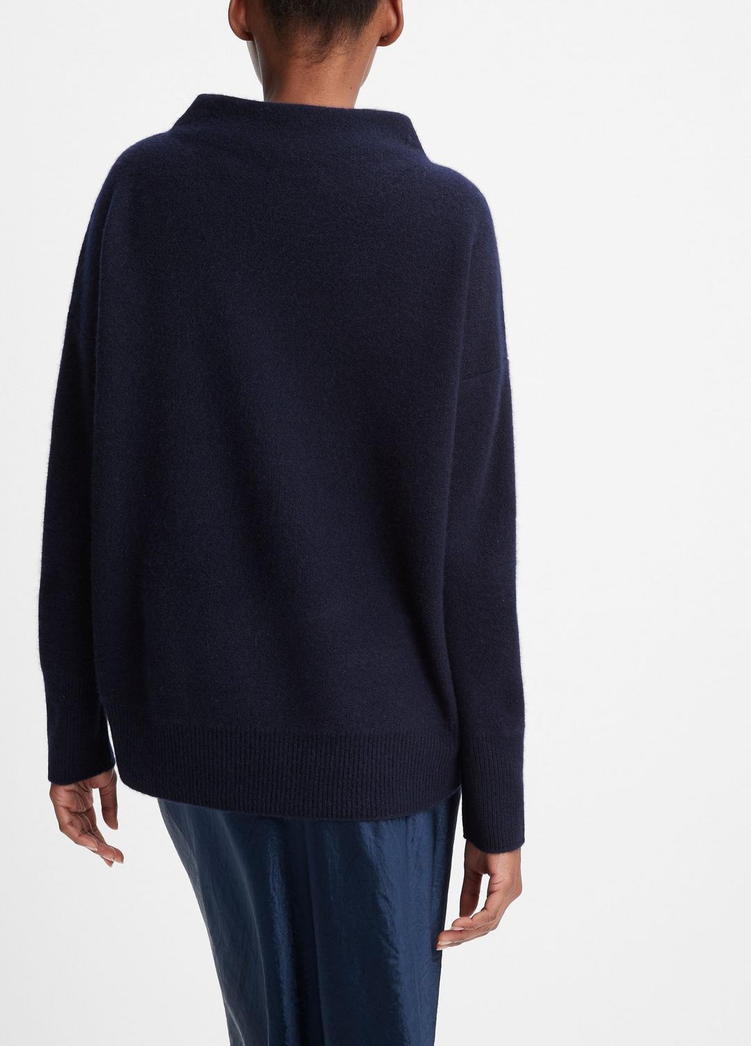 Plush Cashmere Funnel-Neck Sweater in Turtleneck COASTAL BLUE | VINCE Women