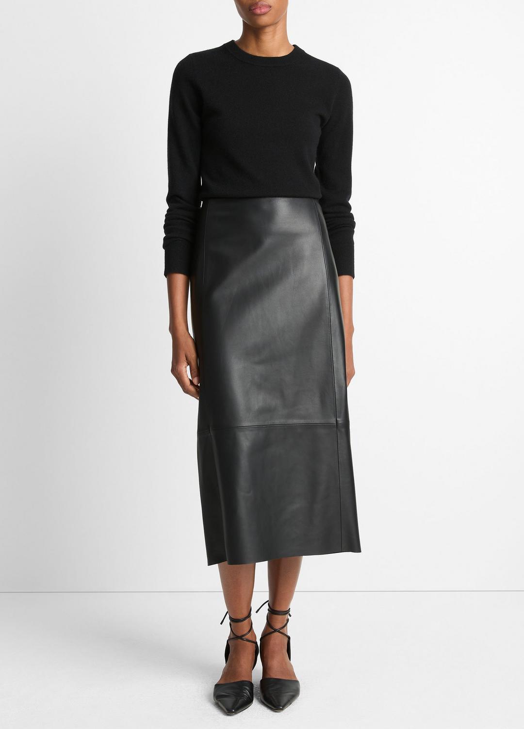 Cashmere Crew Neck Sweater in Crew Neck BLACK | VINCE Women