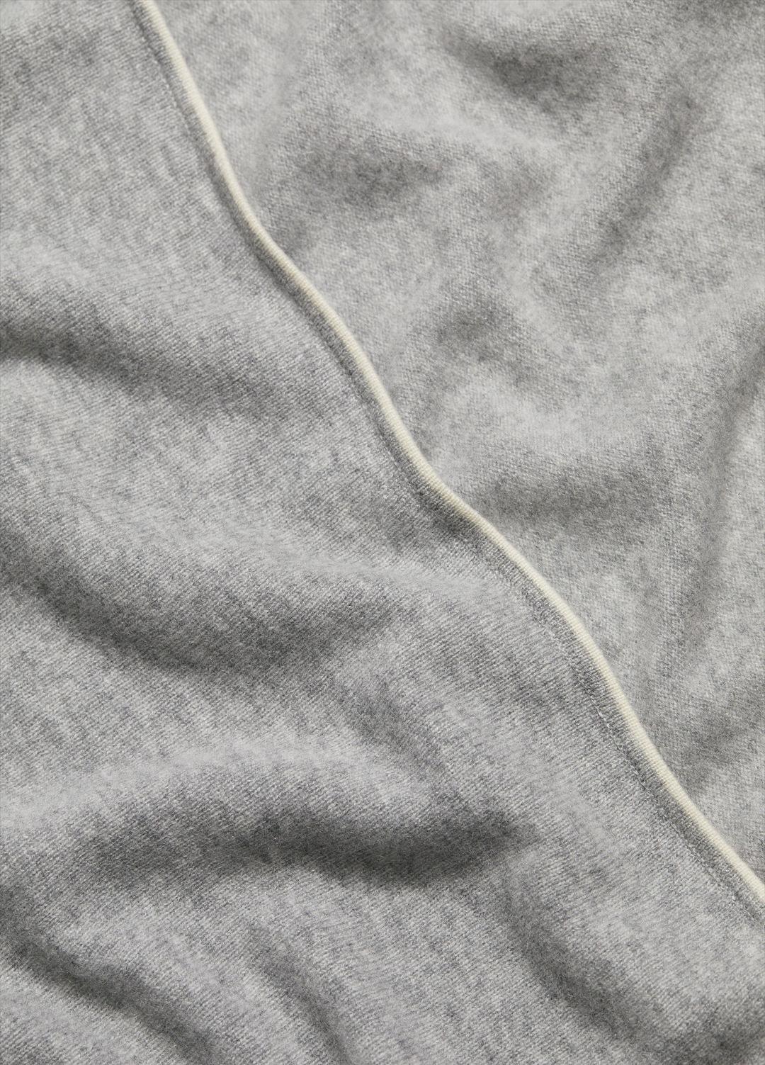 Tipped Jersey-Knit Cashmere Cape in Sweaters MEDIUM GREY/OFF WHITE | VINCE Women