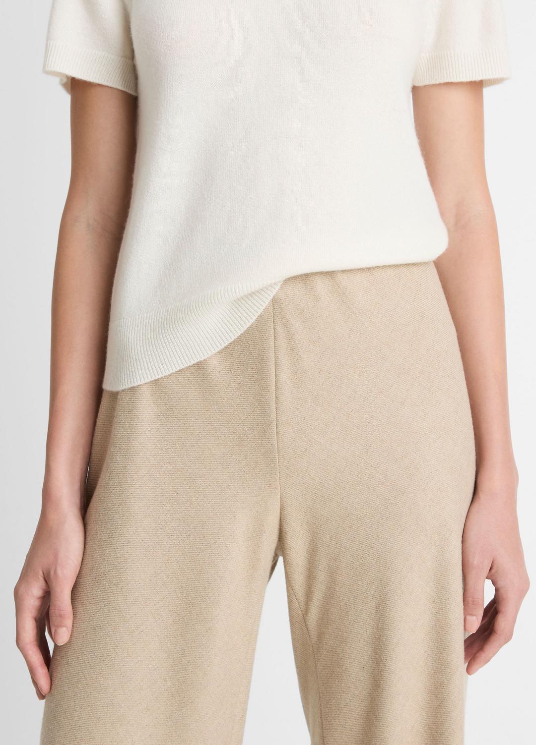 Italian Wool-Blend High-Waist Bias Pant in Trousers OATMEAL | VINCE Women