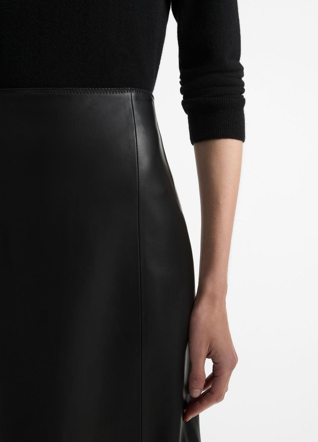 Leather Straight Skirt in Skirts BLACK | VINCE Women