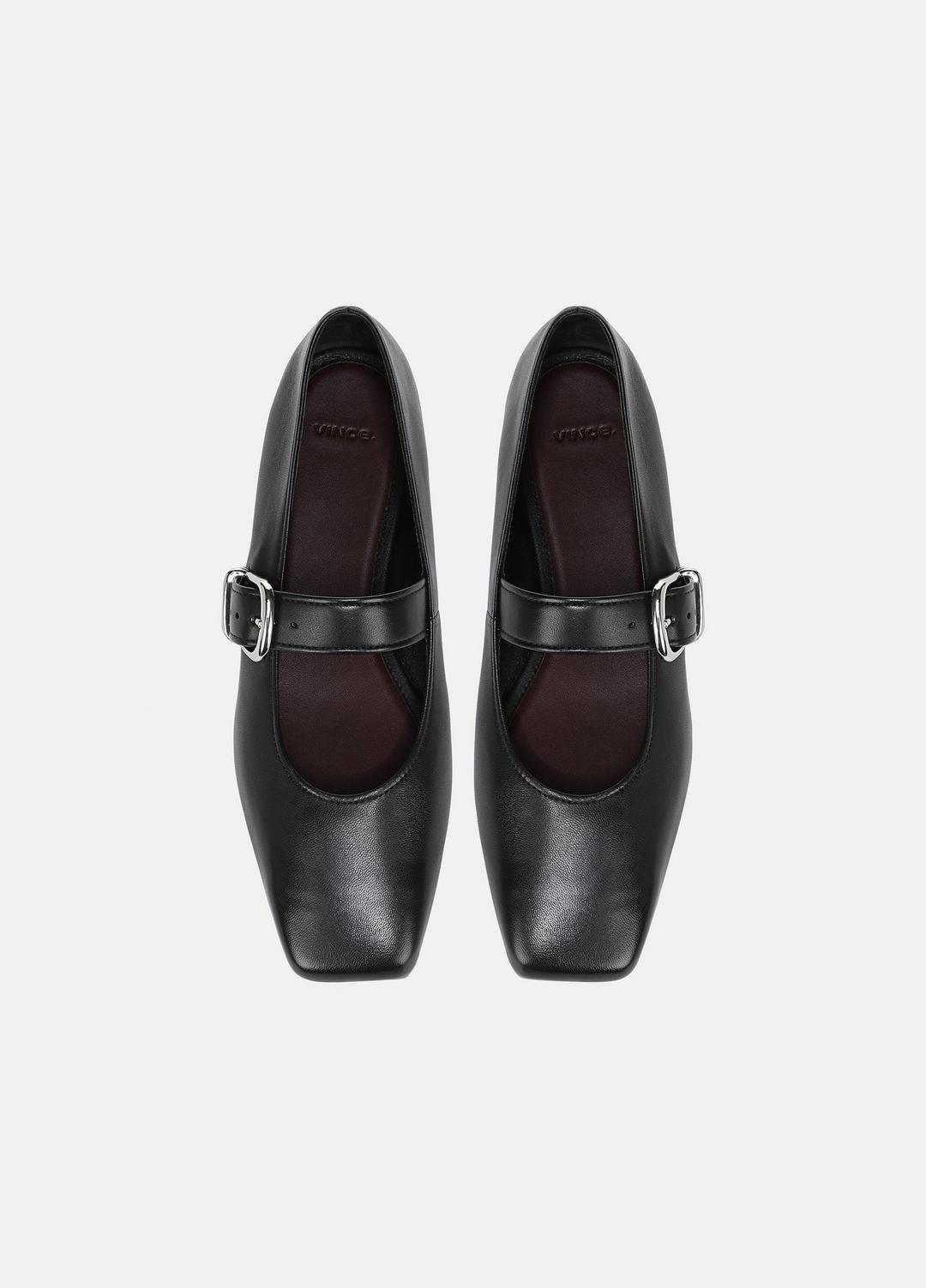Daniela Leather Mary Jane Flat in Loafers & Flats BLACK | VINCE Women