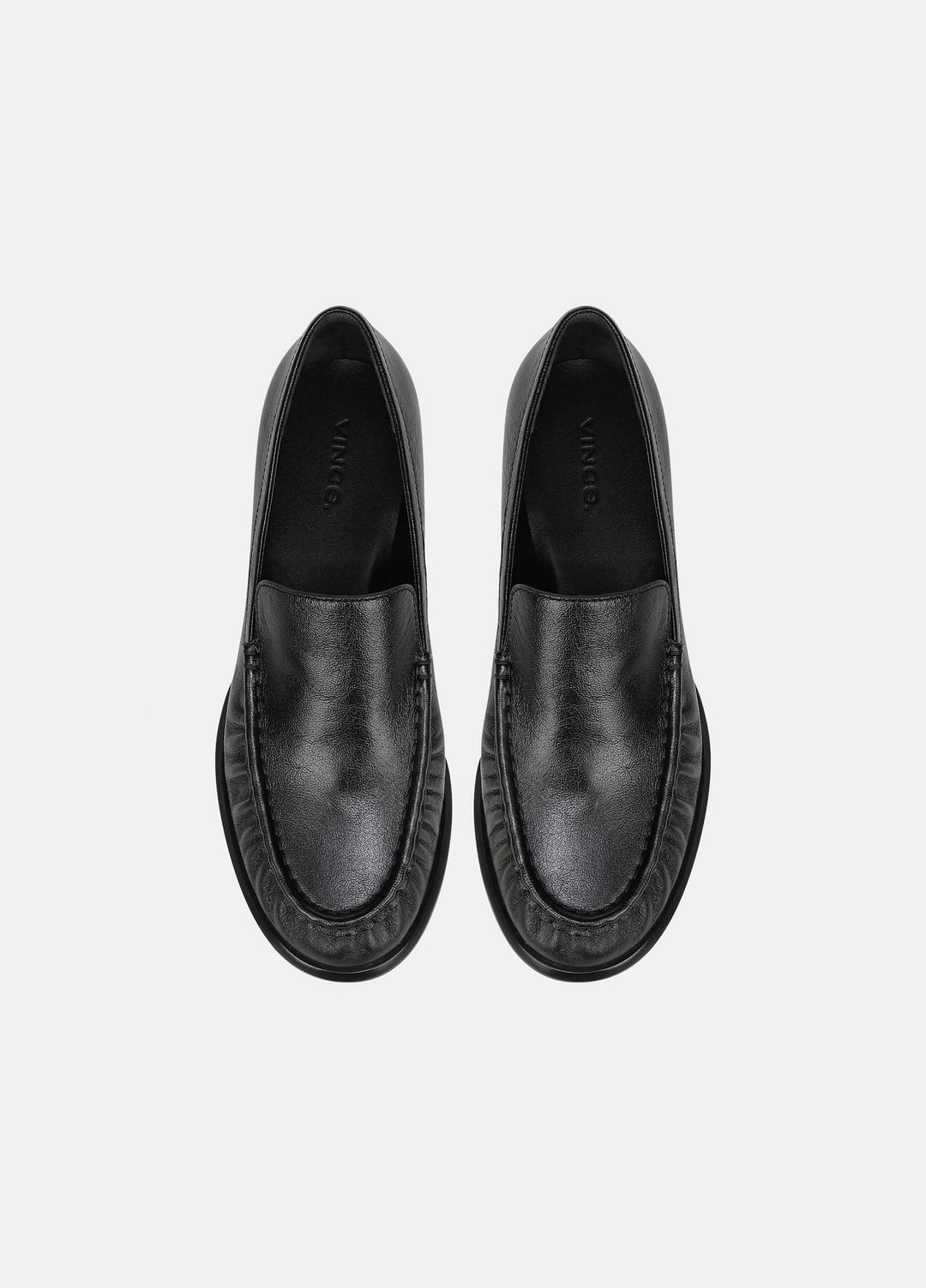 Nora Leather Loafer in Loafers & Flats BLACK | VINCE Women