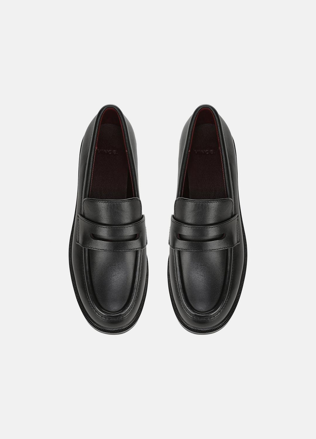 Siena Leather Lug-Sole Loafer in Loafers & Flats BLACK | VINCE Women