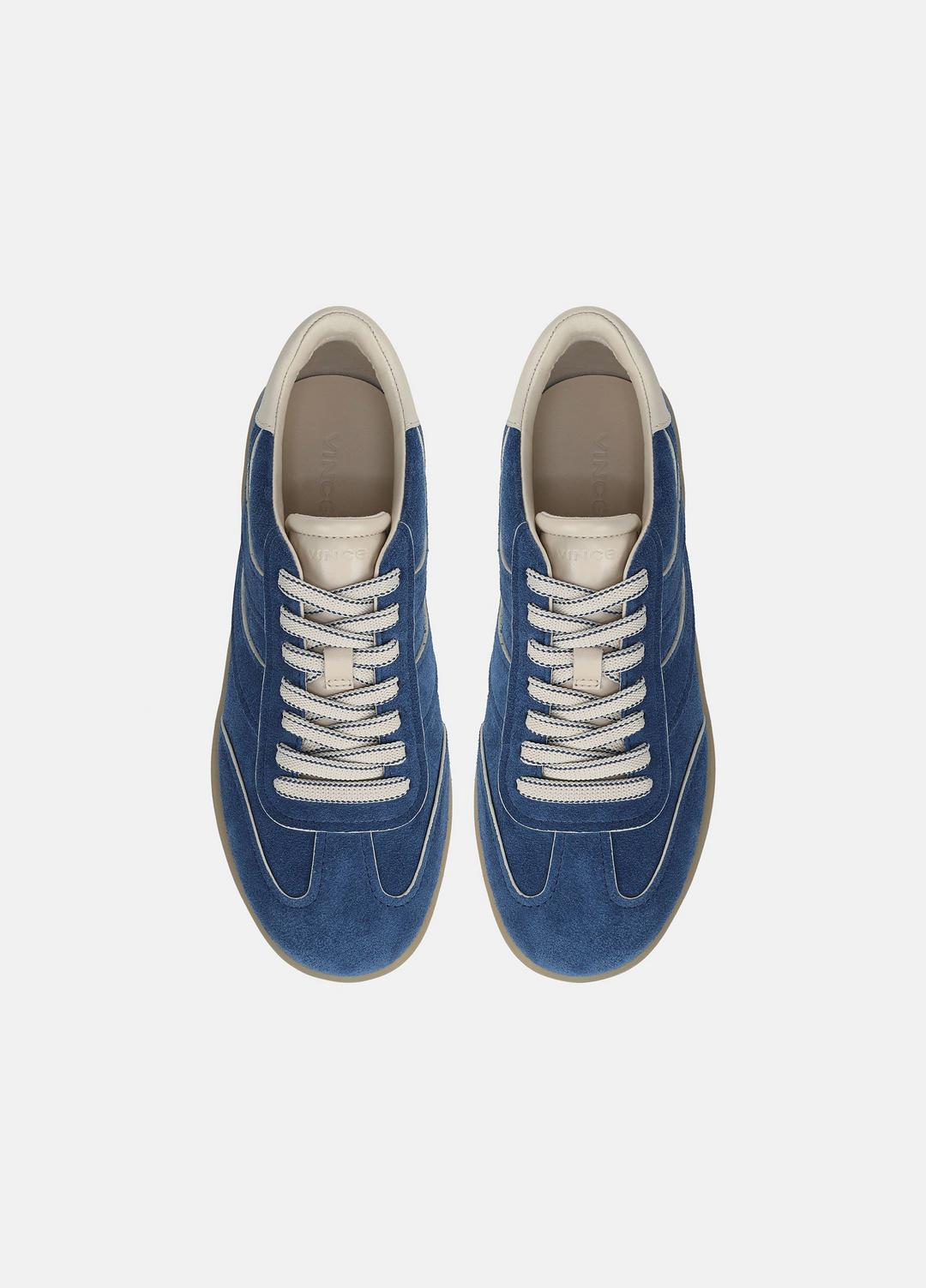 Oasis Contrast-Edge Suede Sneaker in Sneakers INDIGO/FLAX | VINCE Women