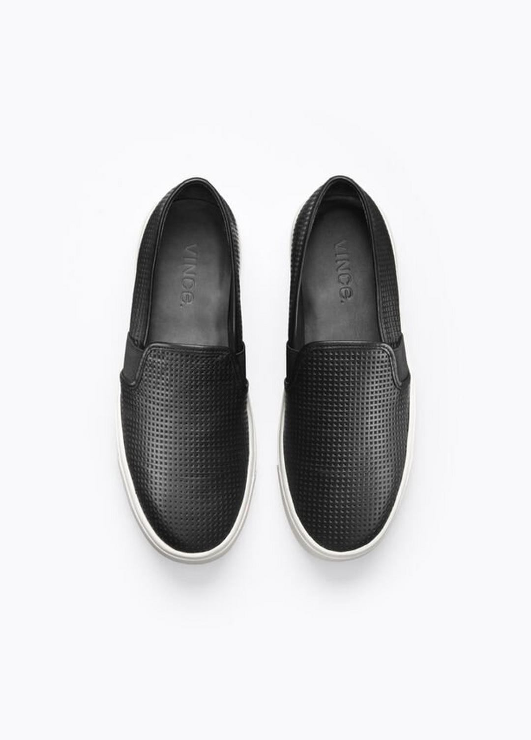 Women's Blair Perforated Leather Sneakers BLACK | VINCE Women