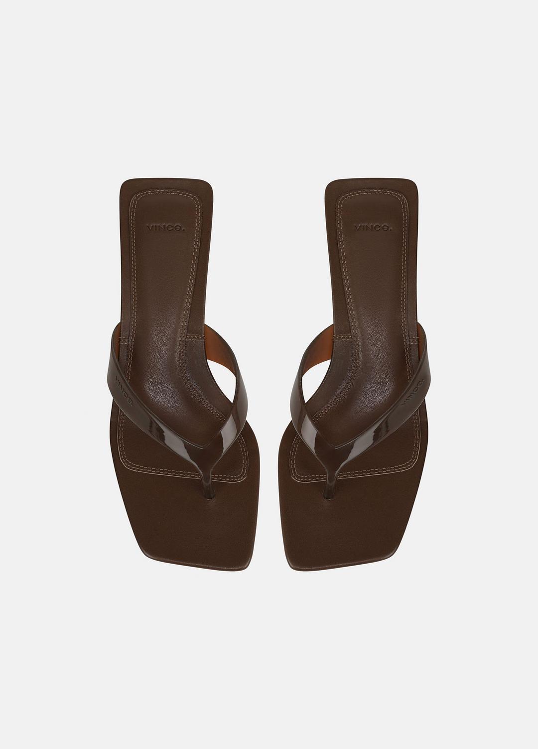 San Juan Jelly Heeled Thong Sandal in Sandals SADDLE | VINCE Women