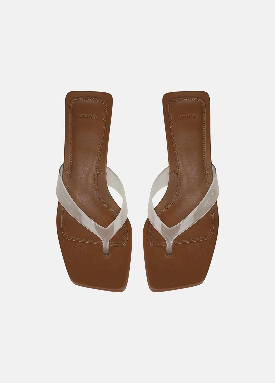 San Juan Jelly Heeled Thong Sandal in Sandals CLEAR | VINCE Women