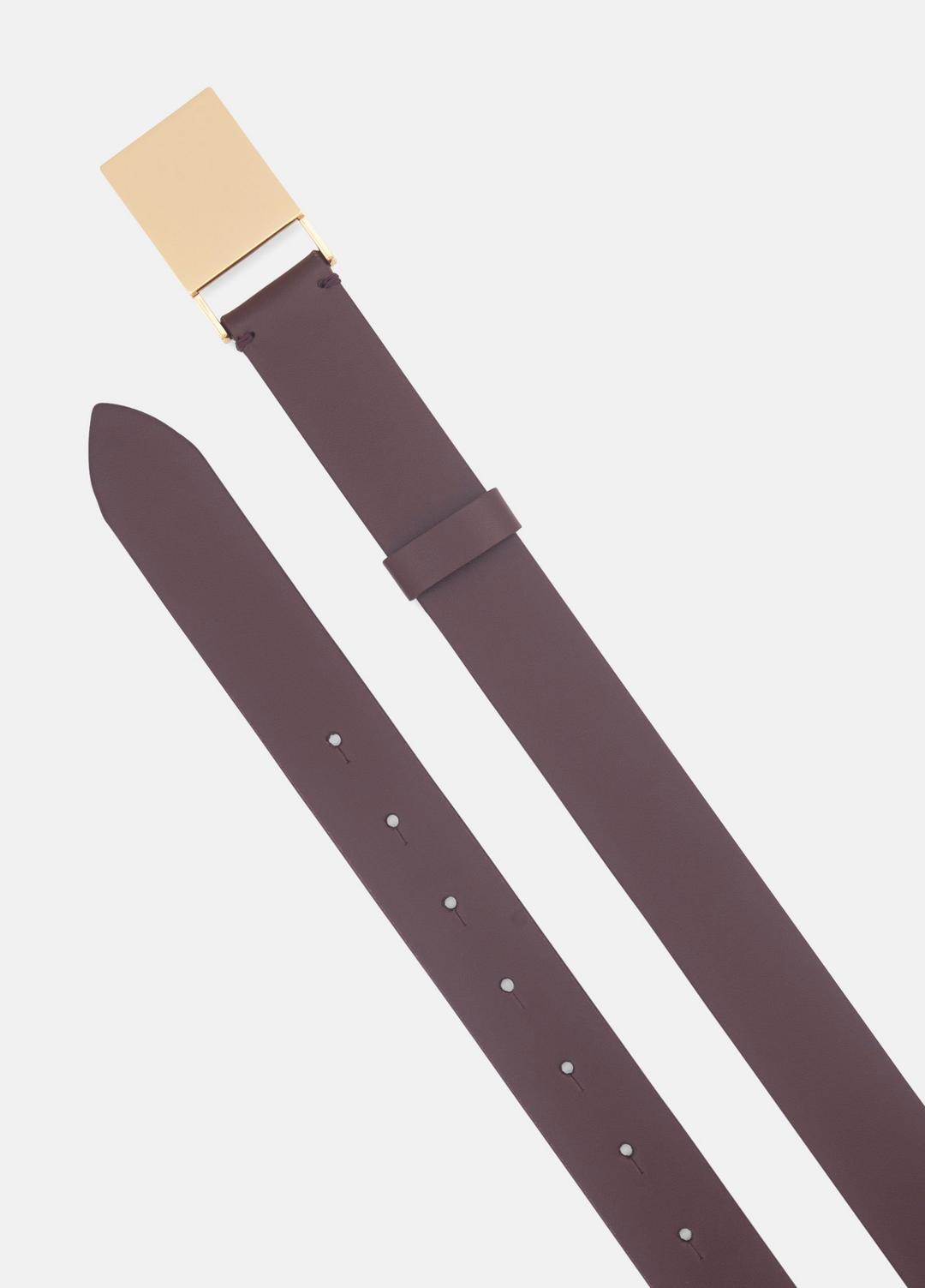 Women's 30mm Plaque Leather Belt in Belts FIG | VINCE Women
