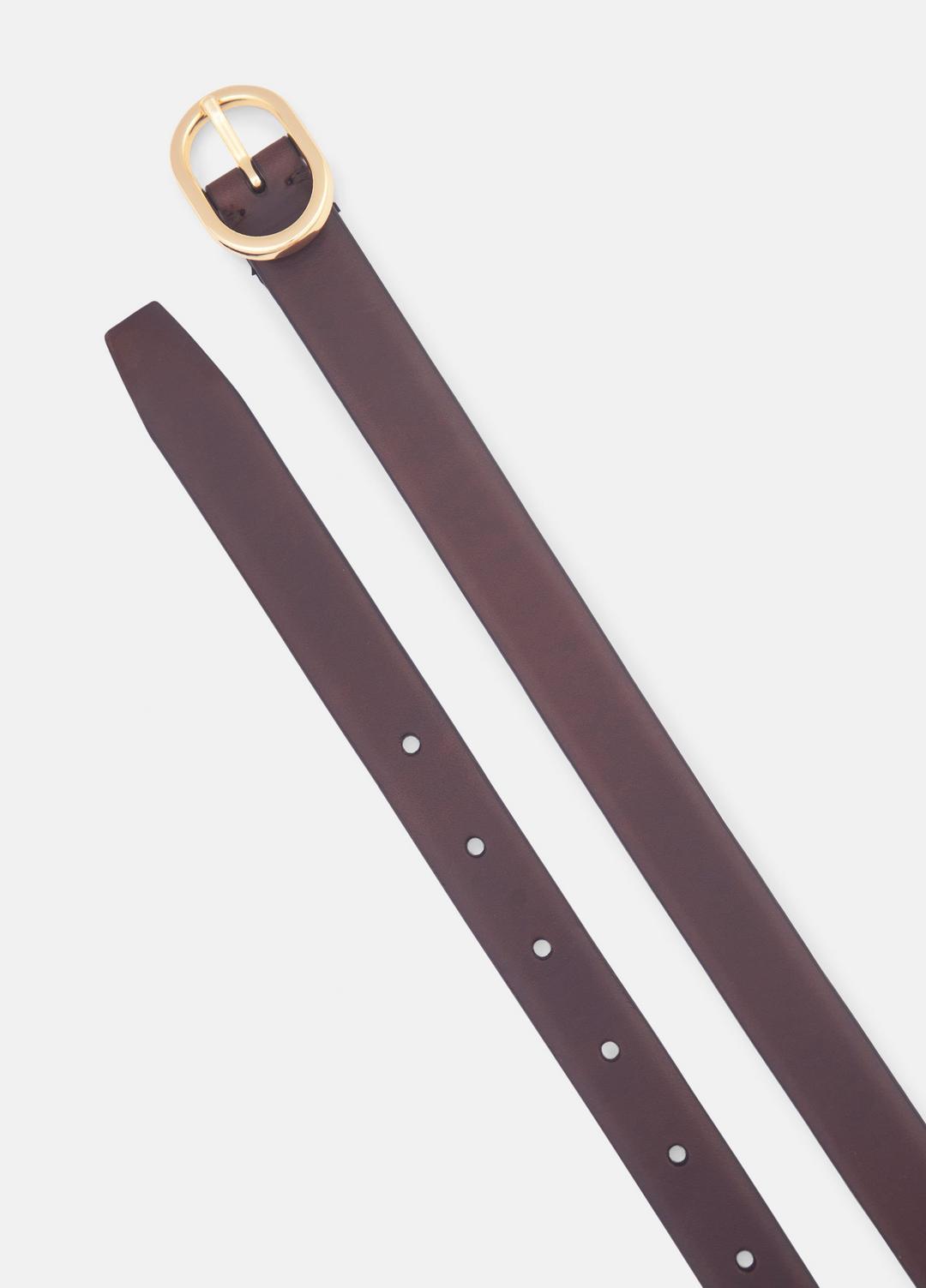 Women's 20mm Spazzolato Leather Belt in Belts BORDEAUX | VINCE Women