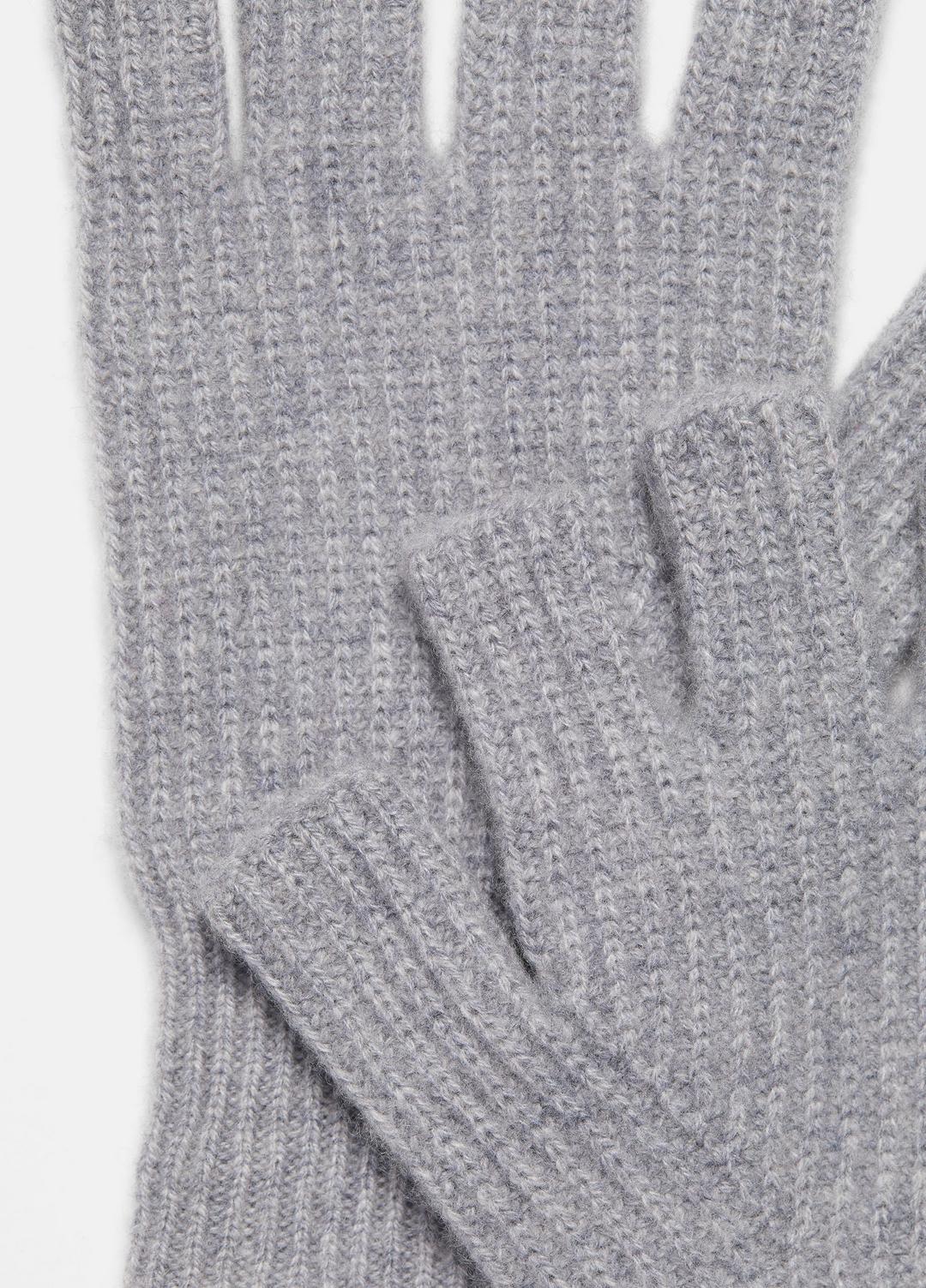 Plush Cashmere Rib-Knit Fingerless Glove in Gloves GREY | VINCE Women