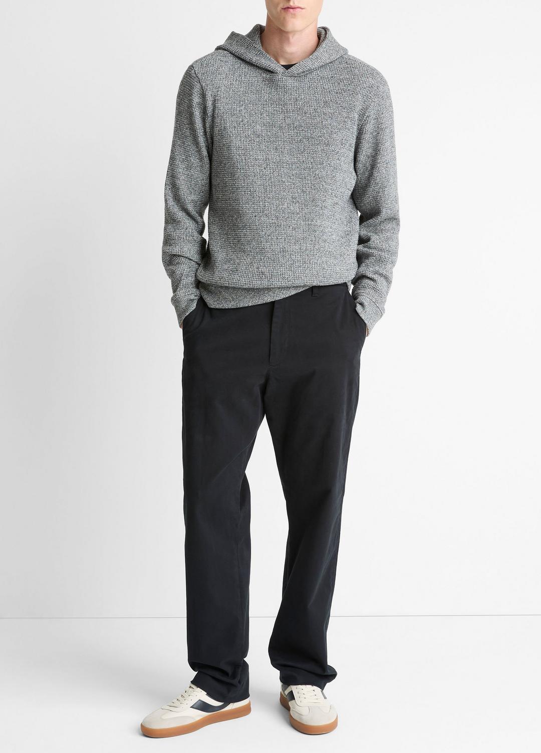 Brushed Waffle Hoodie in Sweatshirts & Hoodies HEATHER BLACK | VINCE Men