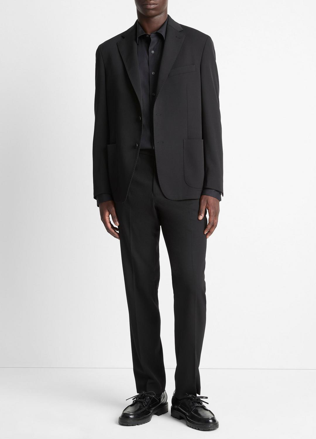 Stretch-Wool Relaxed Sport Coat in Blazers BLACK | VINCE Men