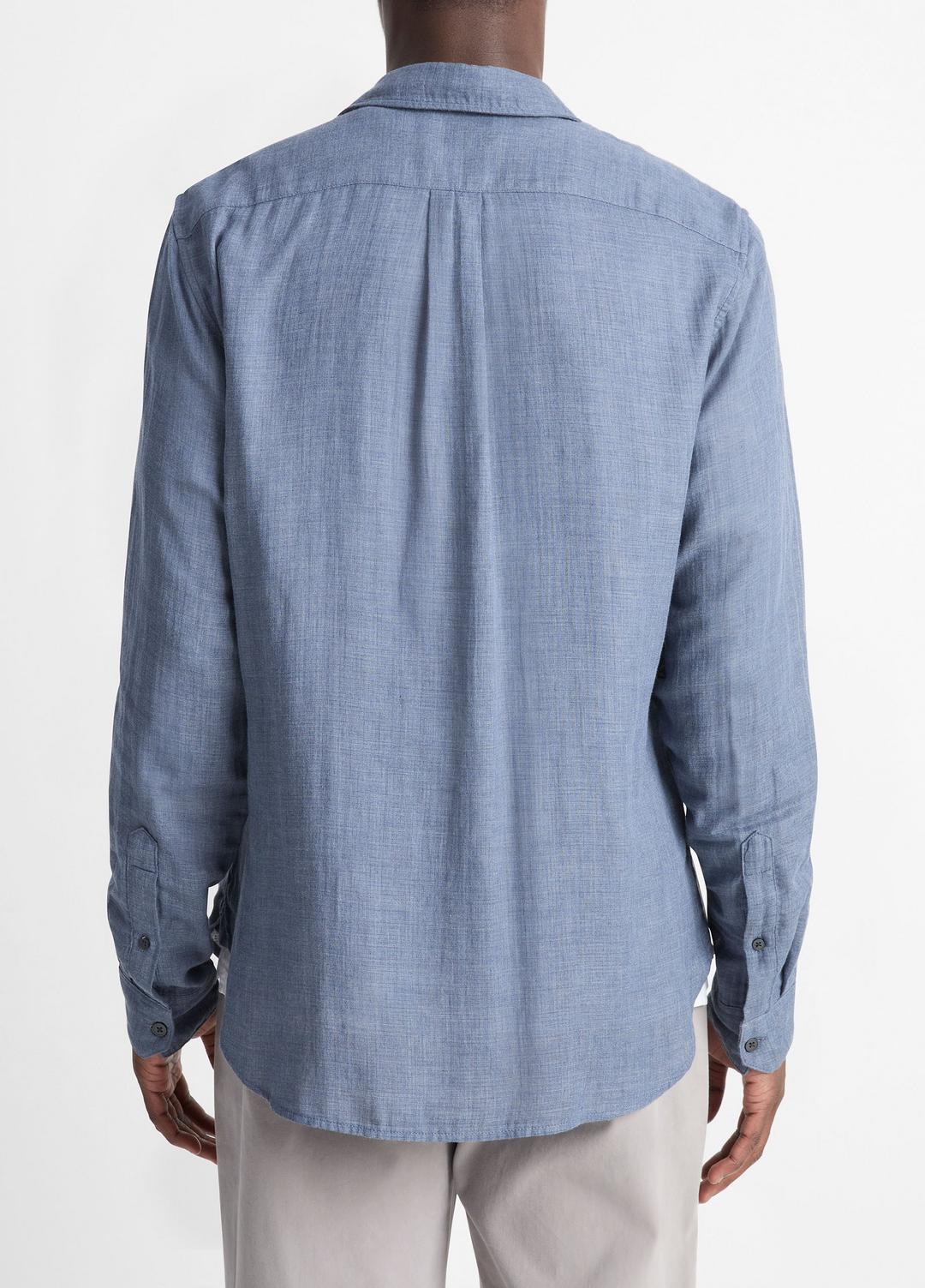 Double Face Long Sleeve in Long Sleeve CHAMBRAY | VINCE Men