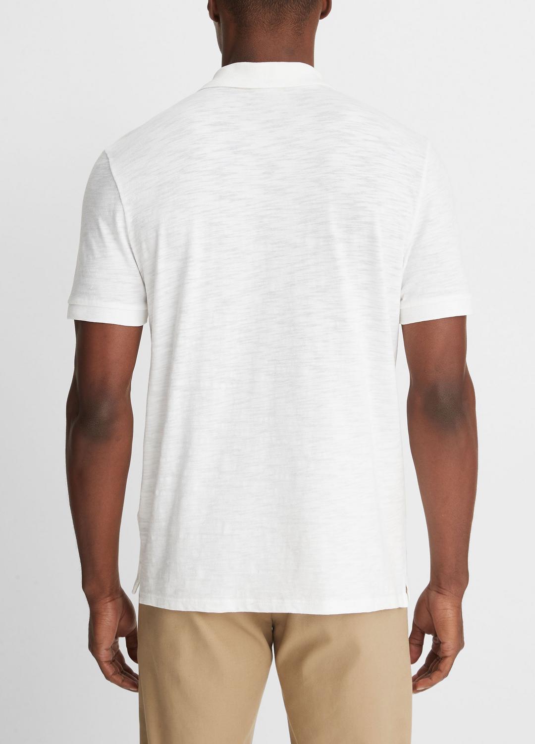Classic Slub Polo Shirt in Henleys & Polos WHITE | VINCE Men