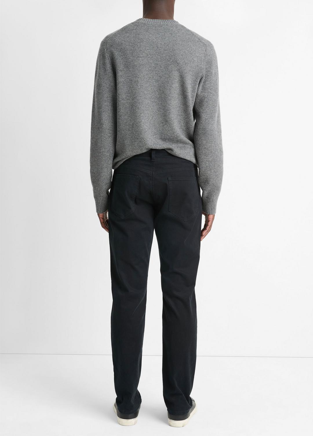 Dylan Slim 5-Pocket Peached Stretch-Cotton Pant in Trousers BLACK | VINCE Men