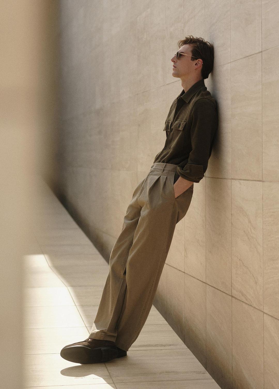 Double-Slub Cotton-Blend Shirt Jacket in Jackets MOSS | VINCE Men