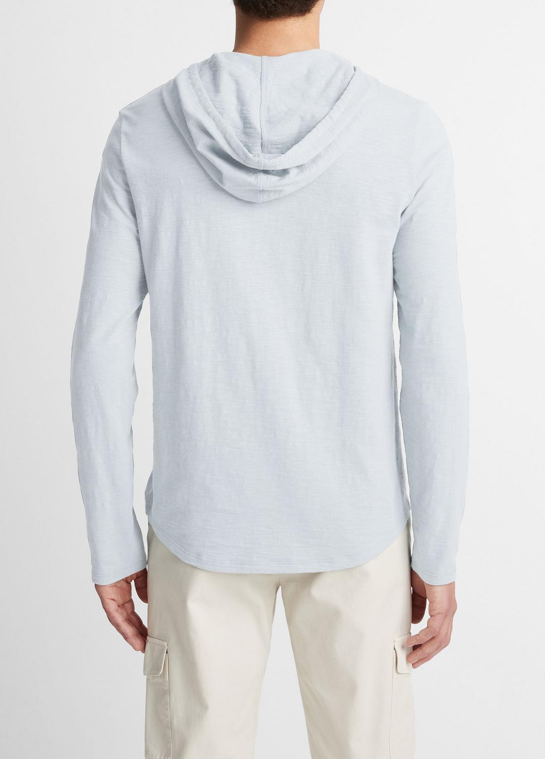 Textured Cotton Hoodie in Sweatshirts & Hoodies SHIRTING BLUE | VINCE Men