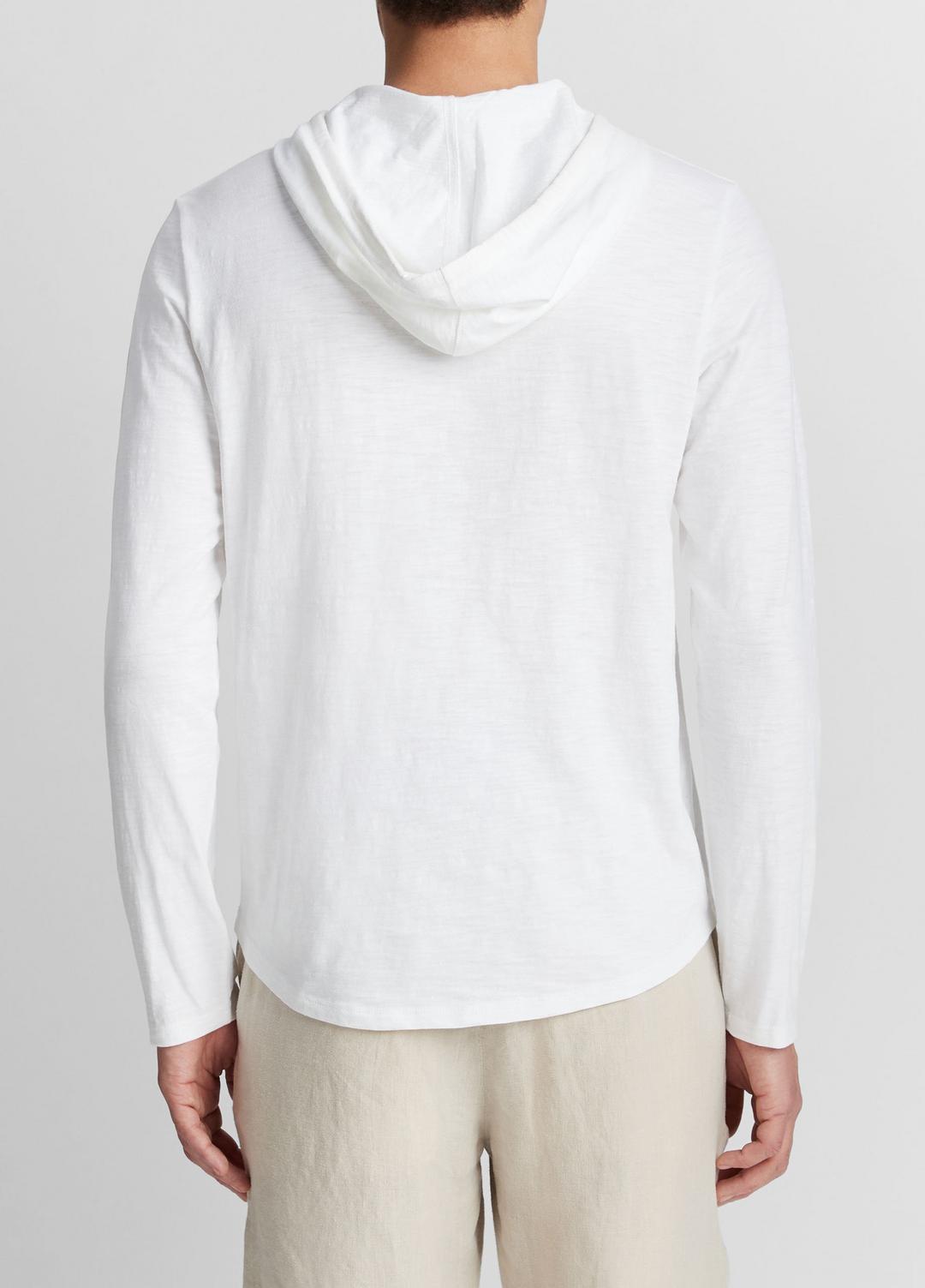 Textured Cotton Hoodie in Sweatshirts & Hoodies OPTIC WHITE | VINCE Men