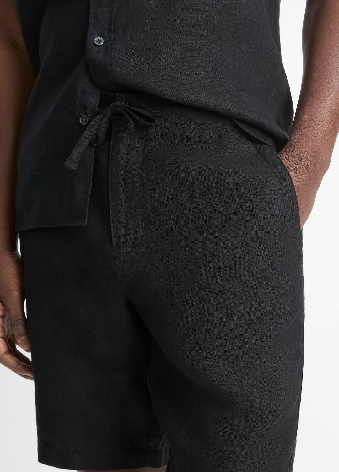 Hemp Drawstring Short in Shorts BLACK | VINCE Men