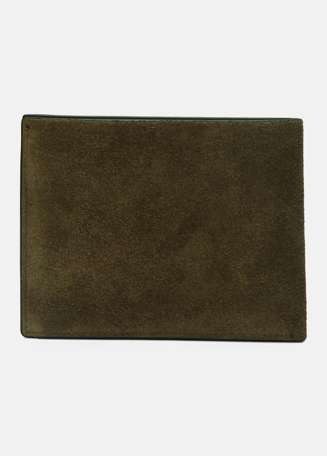 Suede Bifold Wallet in Bags DRIVER GREEN | VINCE Men
