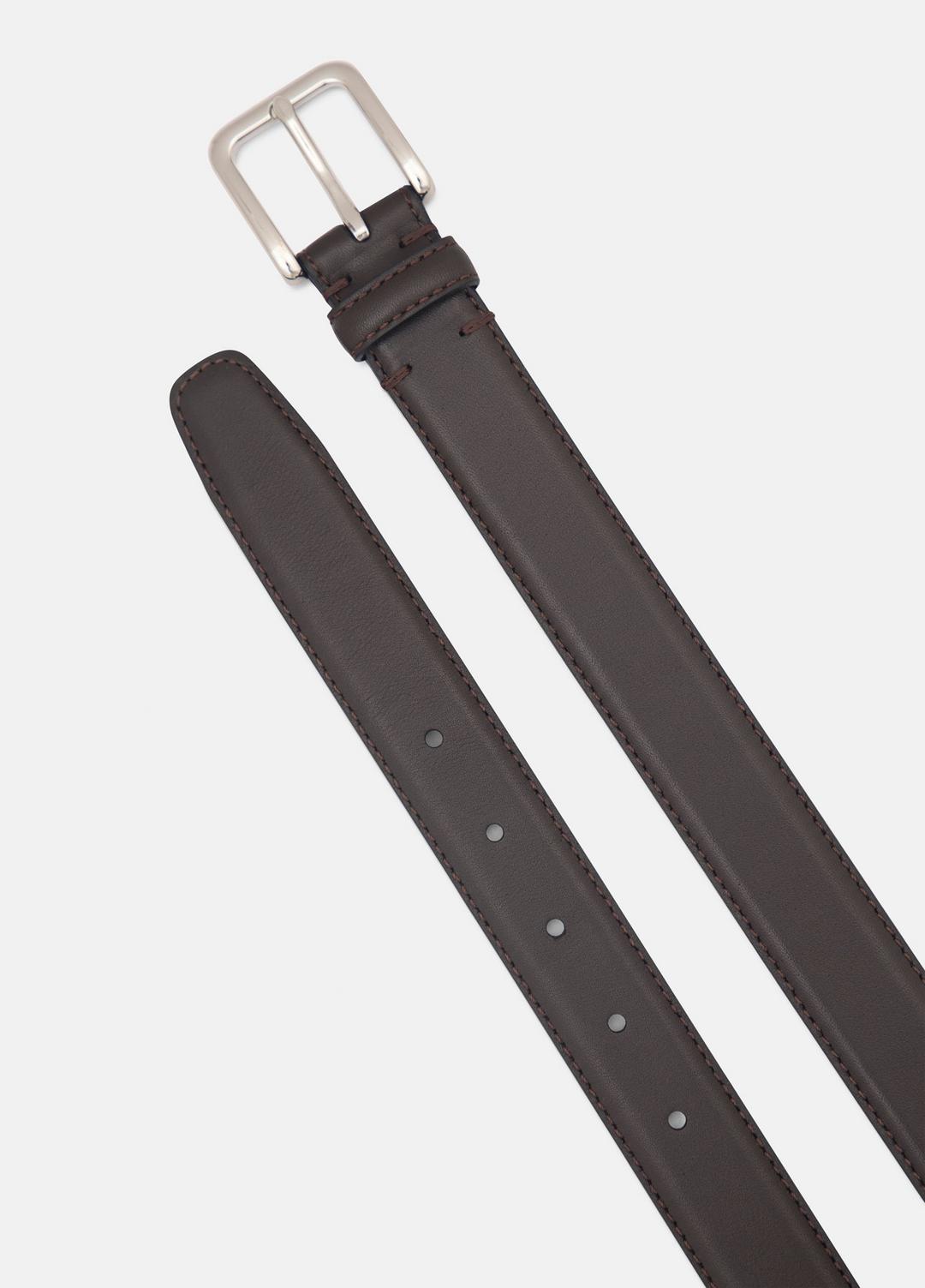 Men’s 30mm Stitched Leather Belt in Belts CACAO BROWN | VINCE Men