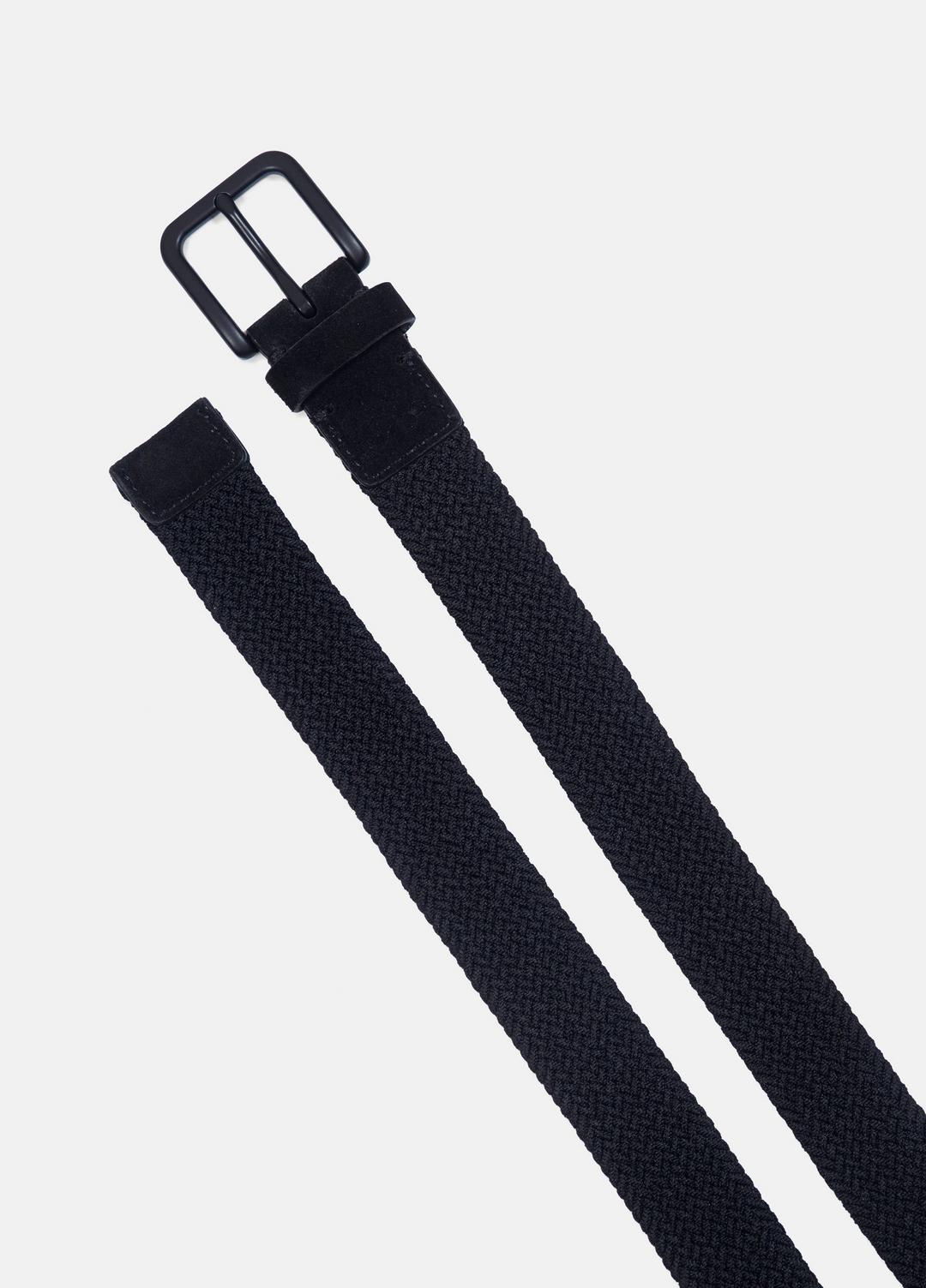 Men's 32mm Stretch-Woven Belt in Belts BLACK | VINCE Men