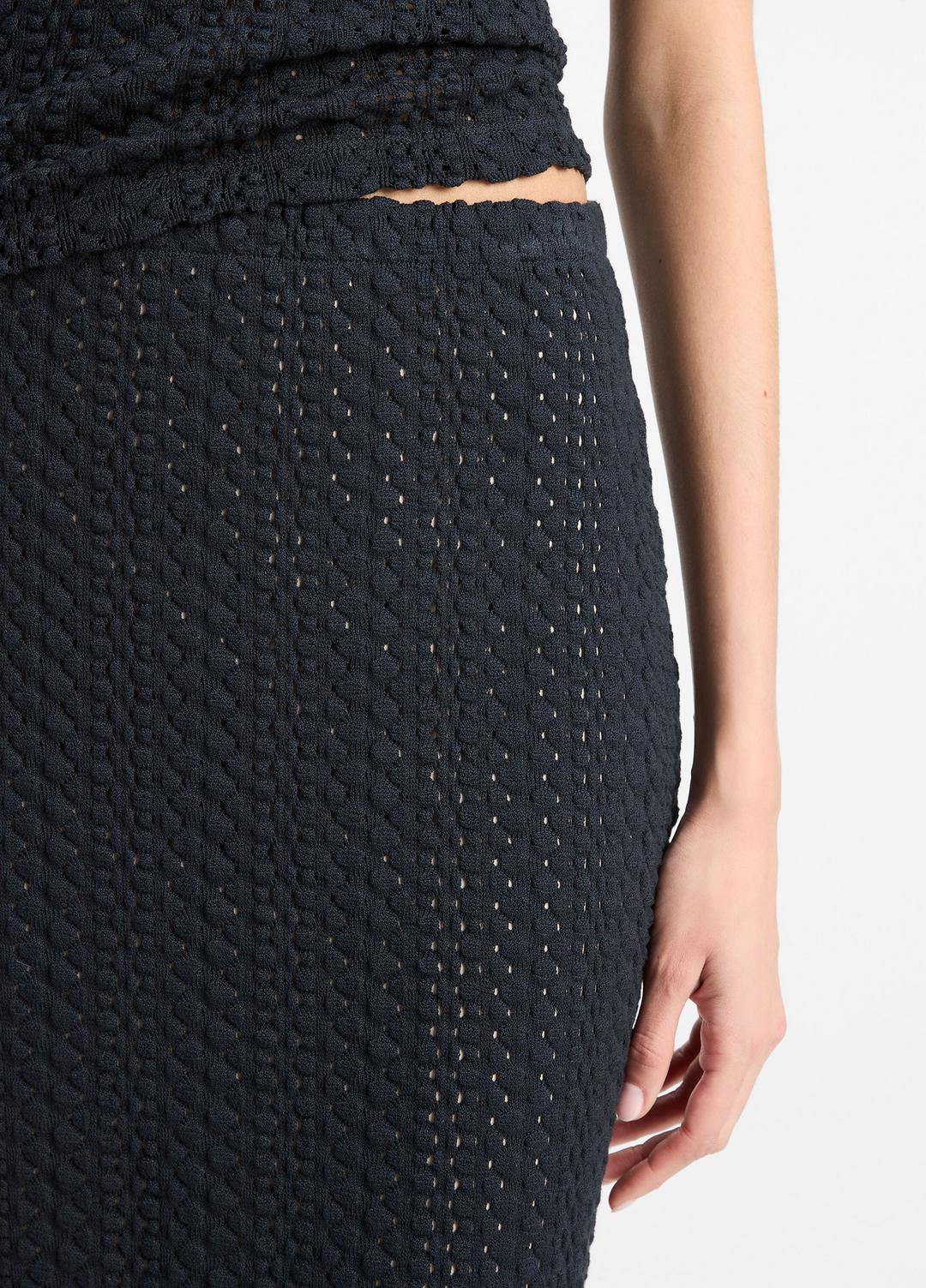 Textural Cotton Midi Skirt in Dresses & Skirts COASTAL BLUE | VINCE Sale