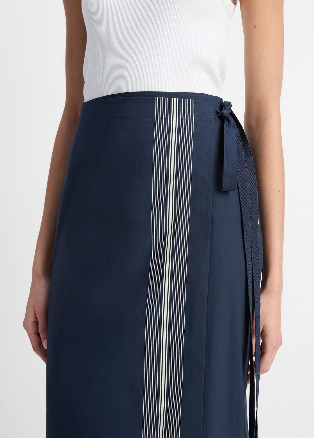 Handkerchief-Stripe Straight Wrap Skirt in Dresses & Skirts COASTAL BLUE/PALE CANYON | VINCE Sale