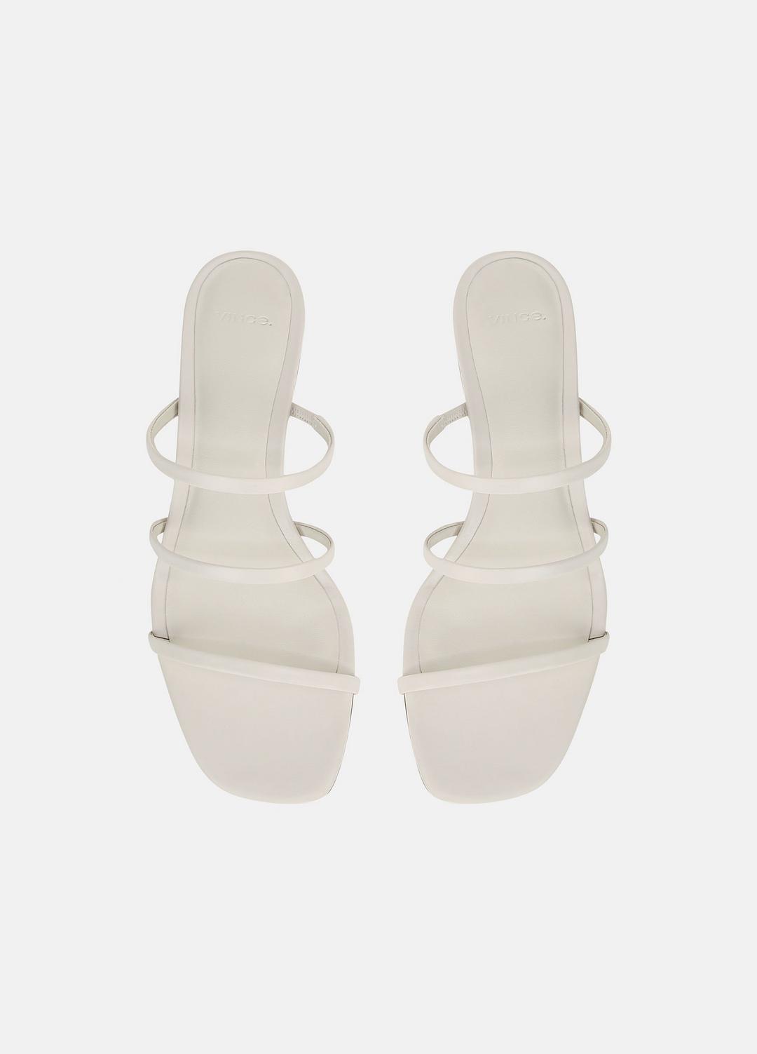 Palm Springs Leather Heeled Sandal in Shoes WHITE STONE | VINCE Sale