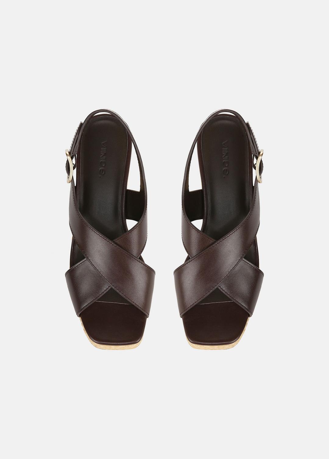 Clementina Leather Platform Sandal in Shoes CACAO BROWN | VINCE Sale