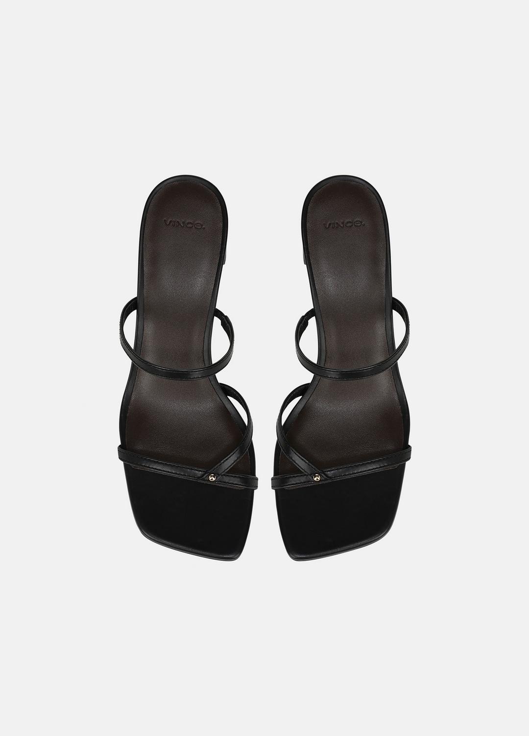Ona Leather Heeled Sandal in Shoes BLACK | VINCE Sale