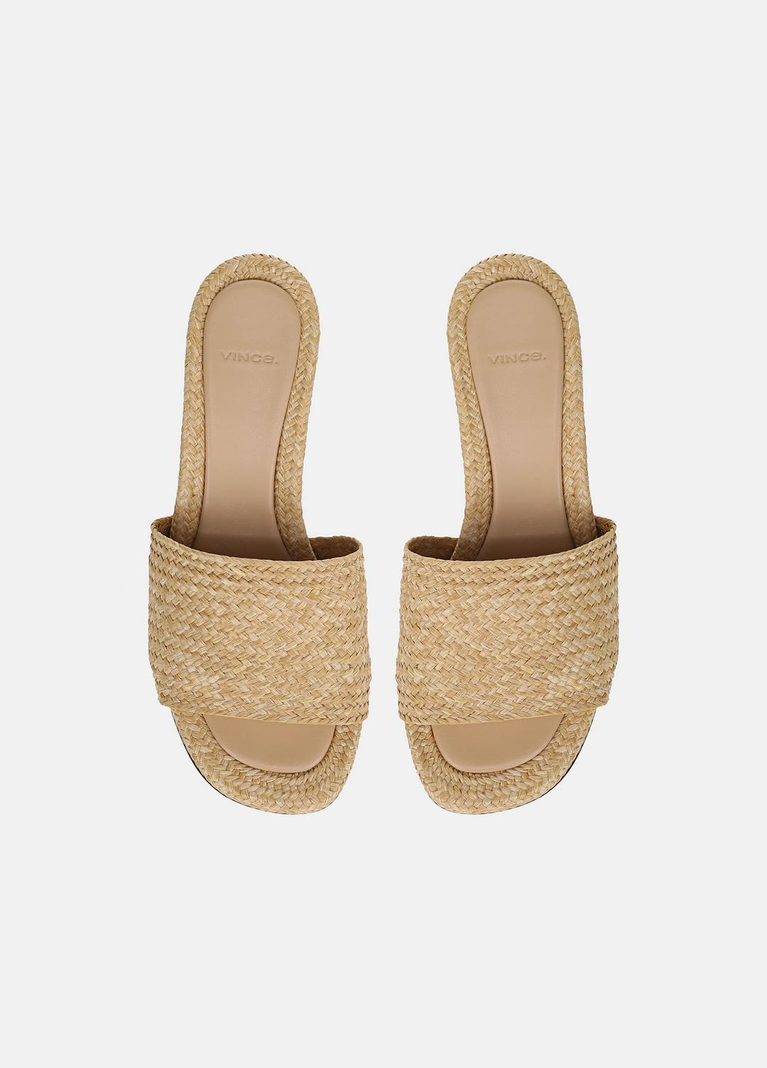 Ariana Raffia Heeled Sandal in Shoes TOASTED WHEAT | VINCE Sale