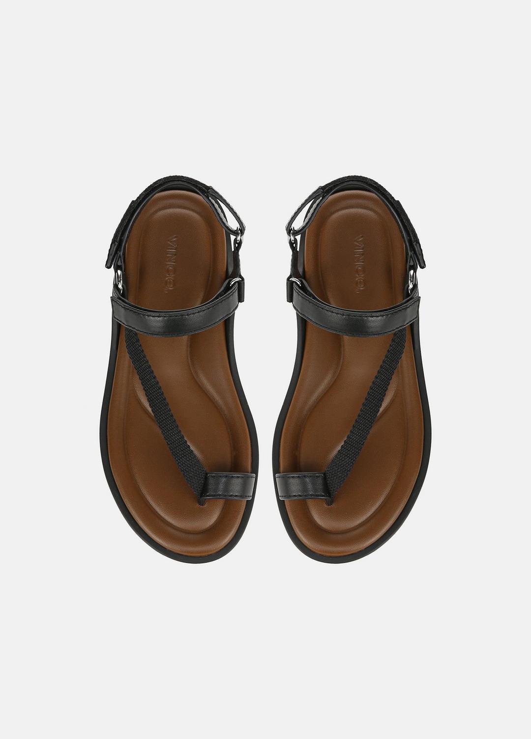 Summer Leather & Canvas Sandal in Shoes BLACK | VINCE Sale