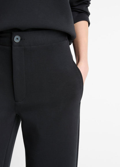 Cotton-Blend Trouser in Trousers BLACK | VINCE Women
