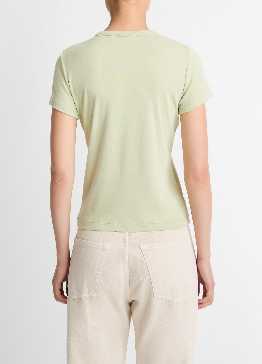 Pima Cotton-Blend '90s Shrunken T-Shirt in Short Sleeve PALE FERN | VINCE Women