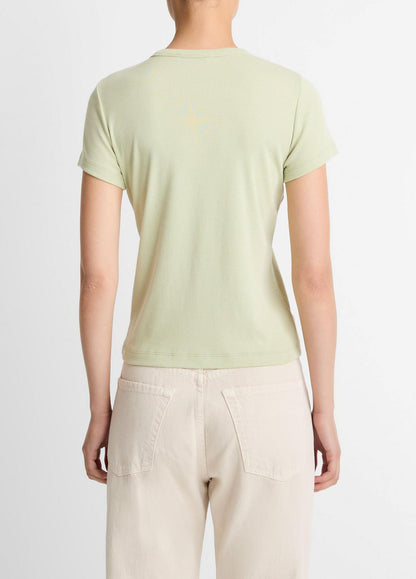 Pima Cotton-Blend '90s Shrunken T-Shirt in Short Sleeve PALE FERN | VINCE Women