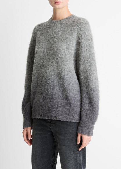 Ombré Alpaca & Wool-Blend Sweater in Crew Neck GREY OMBRE | VINCE Women