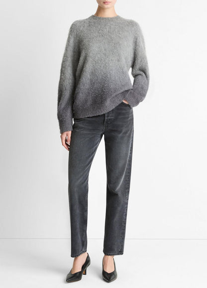 Ombré Alpaca & Wool-Blend Sweater in Crew Neck GREY OMBRE | VINCE Women