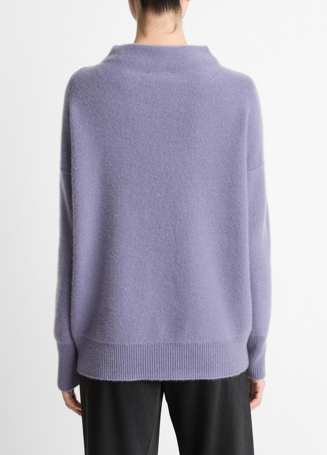 Plush Cashmere Funnel-Neck Sweater in Turtleneck MAUVE IRIS | VINCE Women
