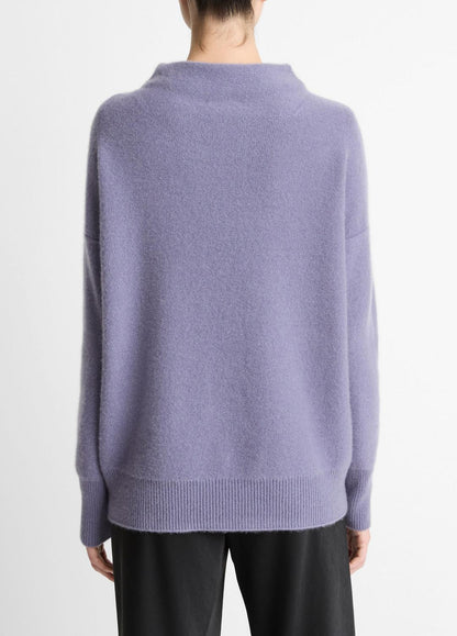 Plush Cashmere Funnel-Neck Sweater in Turtleneck MAUVE IRIS | VINCE Women