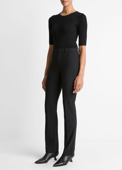 Cotton-Blend Slim Cigarette Pant in Trousers BLACK | VINCE Women