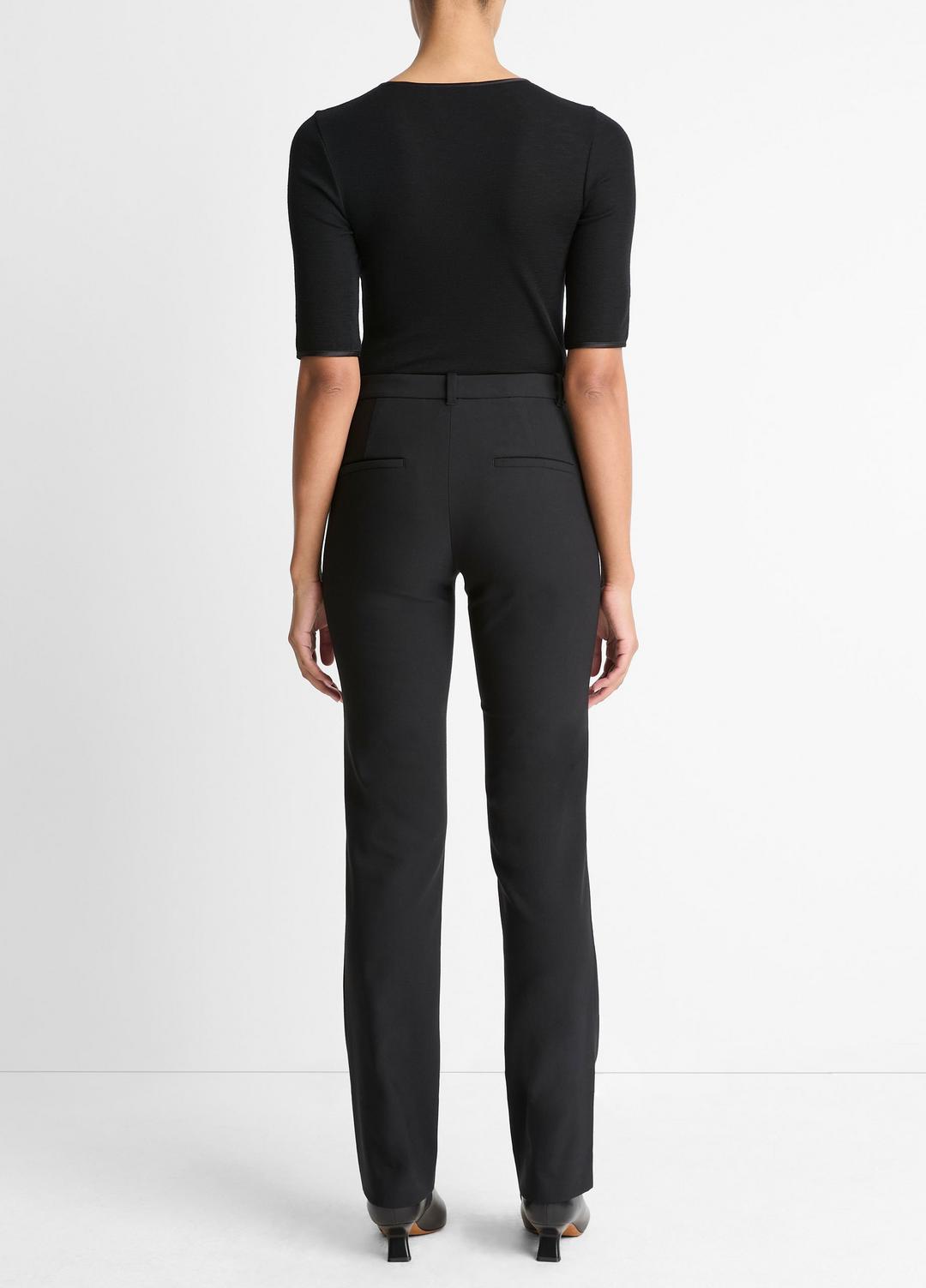 Cotton-Blend Slim Cigarette Pant in Trousers BLACK | VINCE Women