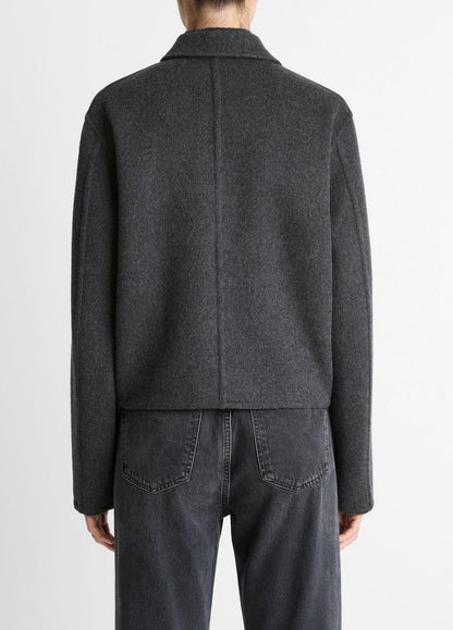 Wool & Cashmere-Blend Short Jacket in Jackets CHARCOAL | VINCE Women