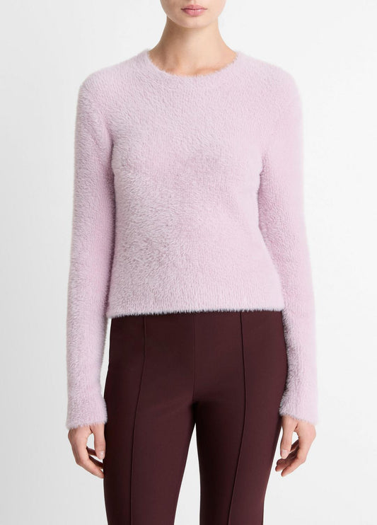 Eyelash Crew Neck Sweater in Crew Neck IRIS QUARTZ | VINCE Women