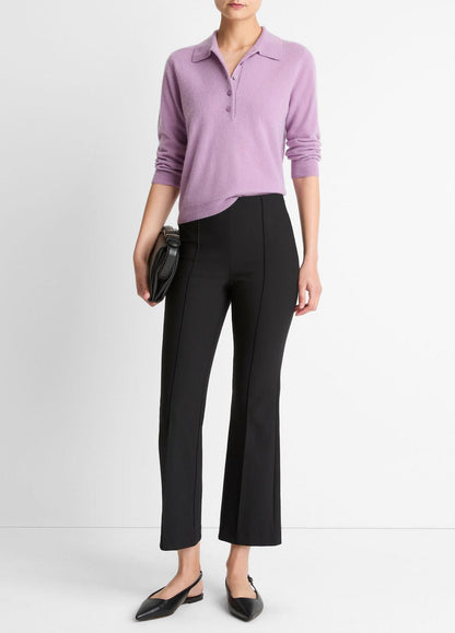 Cashmere-Silk Polo Sweater in Cashmere MULBERRY | VINCE Women